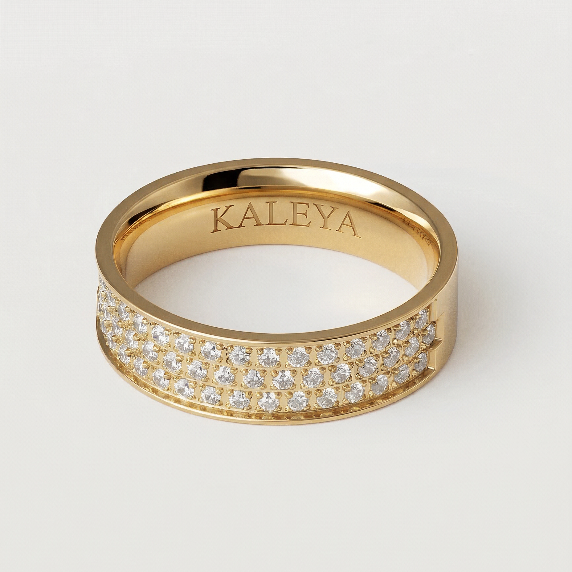 18k gold plated ring with zirconia stones