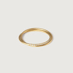 gold plated dainty ring with zirconia stones