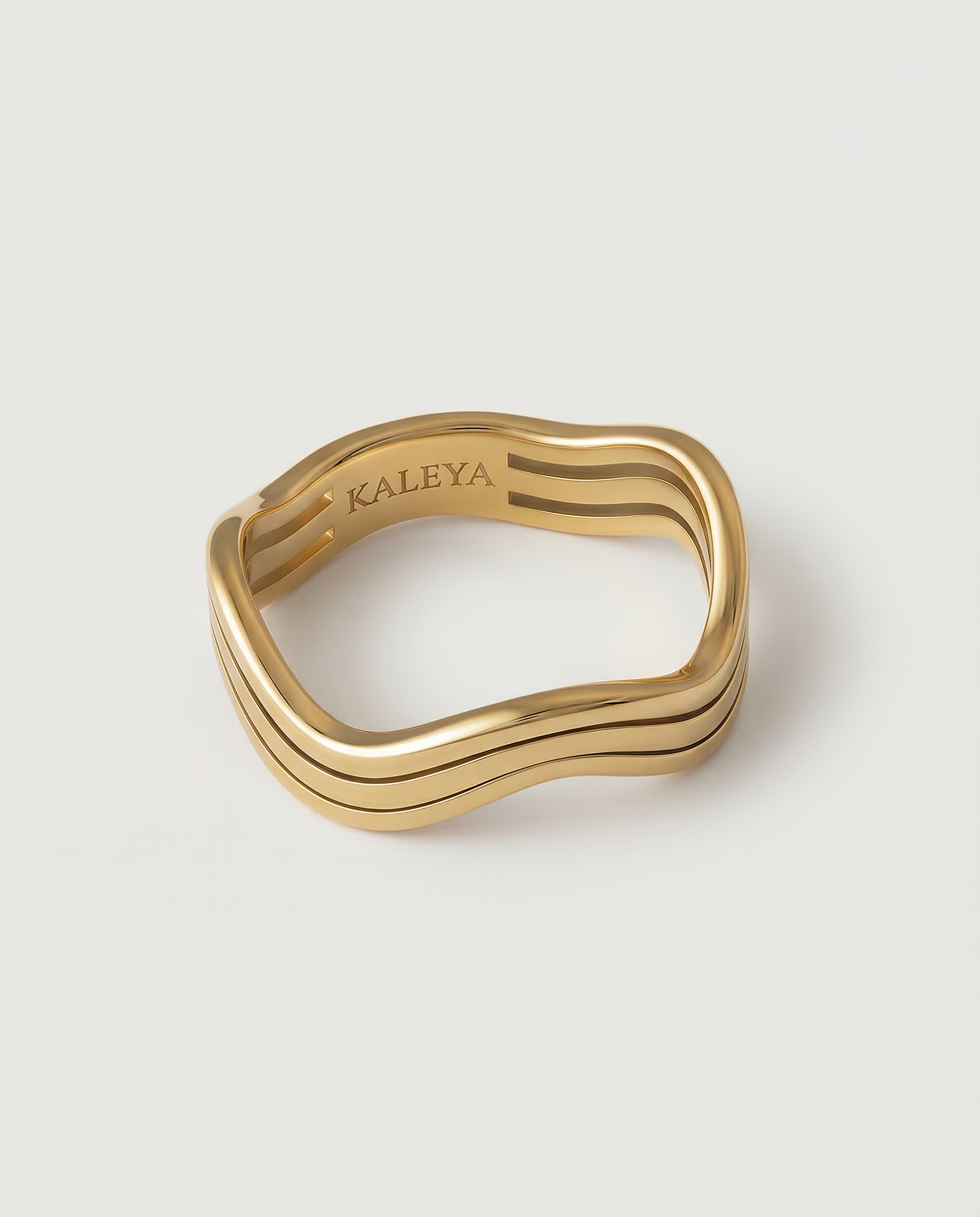 wavy gold ring