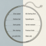 Comparison of 925 Sterling Silver necklaces from Kaleya Studio vs other brands.