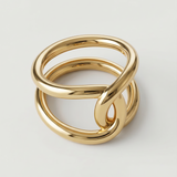 bold statement gold plated ring