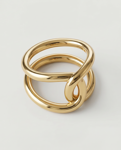 bold statement gold plated ring